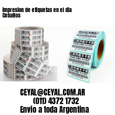 impresion de etiquetas en el dia Ceballos