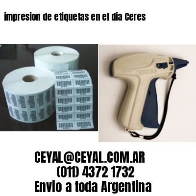 impresion de etiquetas en el dia Ceres