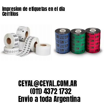 impresion de etiquetas en el dia Cerrillos
