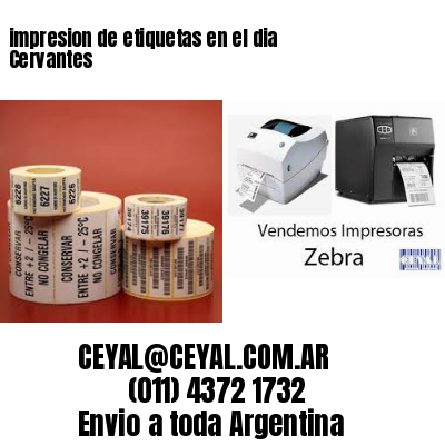 impresion de etiquetas en el dia Cervantes