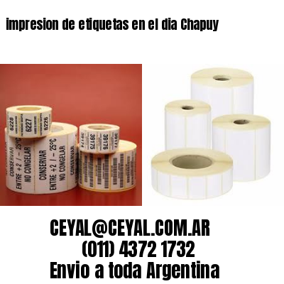 impresion de etiquetas en el dia Chapuy