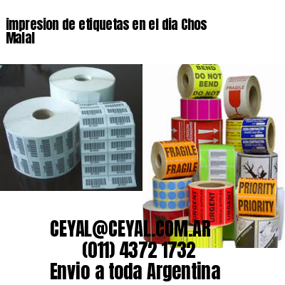 impresion de etiquetas en el dia Chos Malal