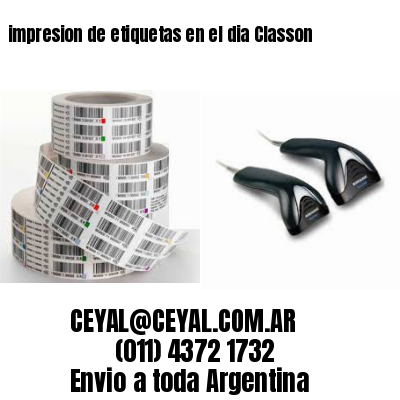 impresion de etiquetas en el dia Classon