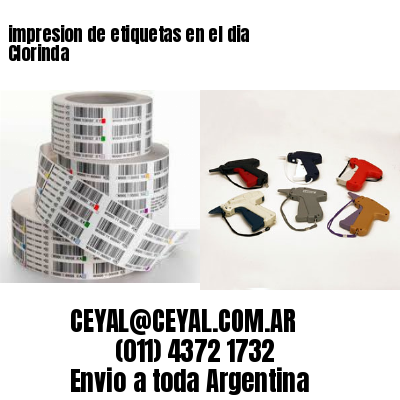impresion de etiquetas en el dia Clorinda