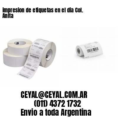 impresion de etiquetas en el dia Col. Anita