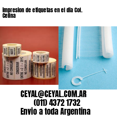 impresion de etiquetas en el dia Col. Celina