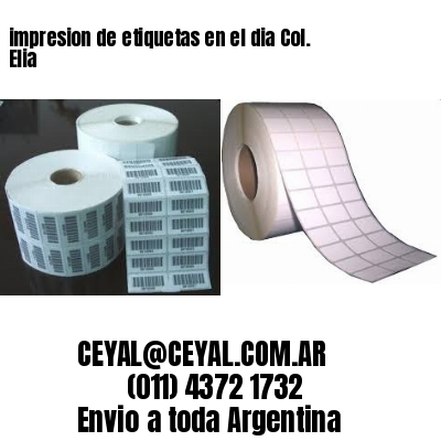 impresion de etiquetas en el dia Col. Elia