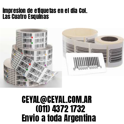impresion de etiquetas en el dia Col. Las Cuatro Esquinas