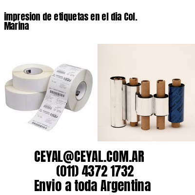 impresion de etiquetas en el dia Col. Marina