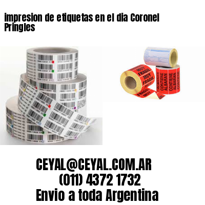 impresion de etiquetas en el dia Coronel Pringles