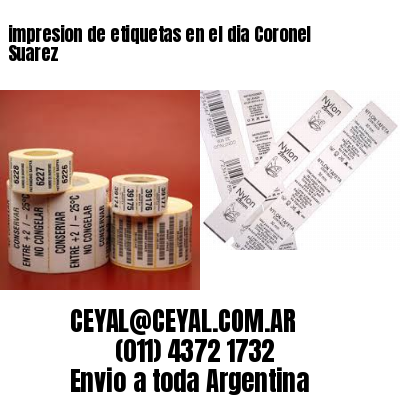 impresion de etiquetas en el dia Coronel Suarez