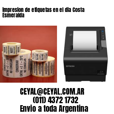 impresion de etiquetas en el dia Costa Esmeralda