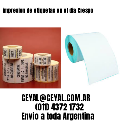 impresion de etiquetas en el dia Crespo