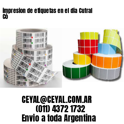 impresion de etiquetas en el dia Cutral Có