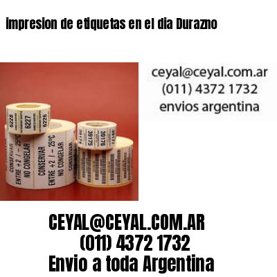 impresion de etiquetas en el dia Durazno