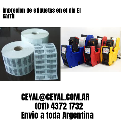 impresion de etiquetas en el dia El Carril
