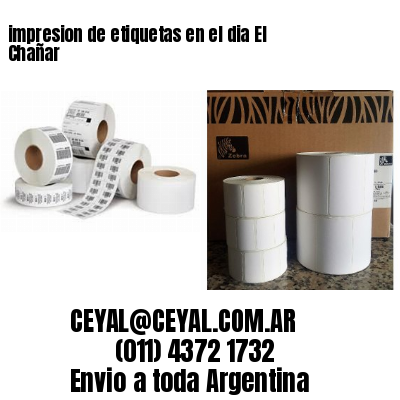 impresion de etiquetas en el dia El Chañar