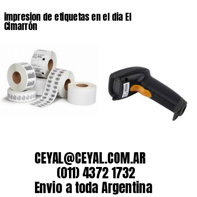 impresion de etiquetas en el dia El Cimarrón