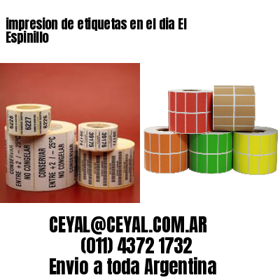 impresion de etiquetas en el dia El Espinillo