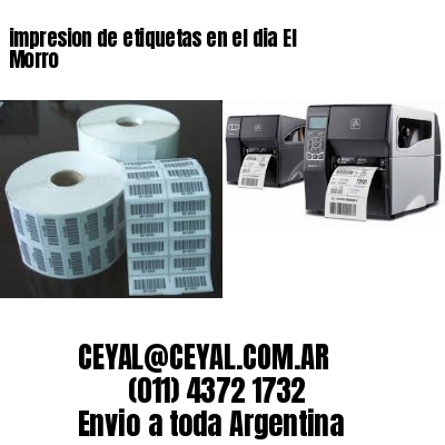 impresion de etiquetas en el dia El Morro