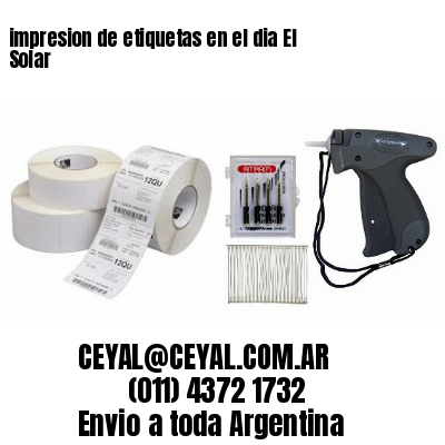 impresion de etiquetas en el dia El Solar