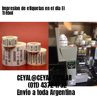 impresion de etiquetas en el dia El Trébol