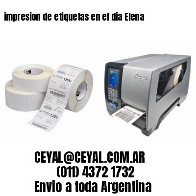 impresion de etiquetas en el dia Elena