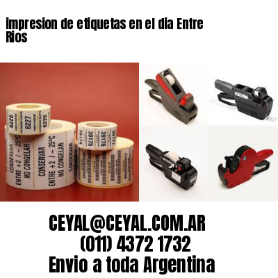 impresion de etiquetas en el dia Entre Rios