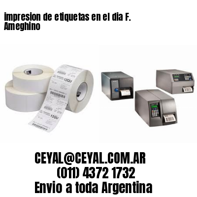 impresion de etiquetas en el dia F. Ameghino