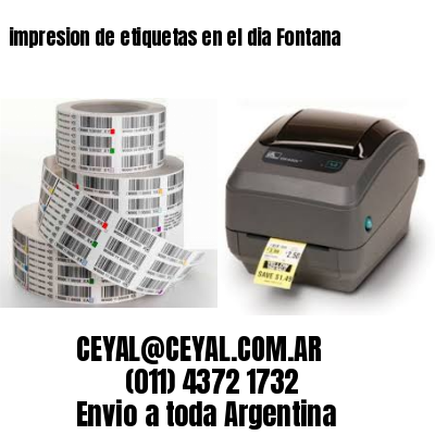 impresion de etiquetas en el dia Fontana