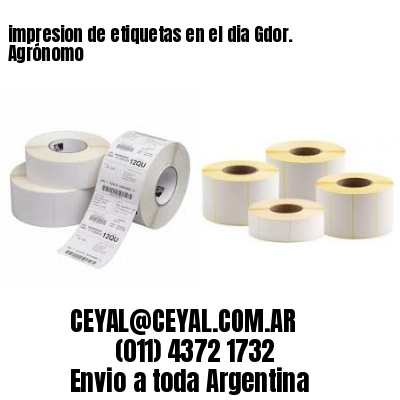 impresion de etiquetas en el dia Gdor. Agrónomo