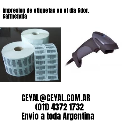 impresion de etiquetas en el dia Gdor. Garmendia
