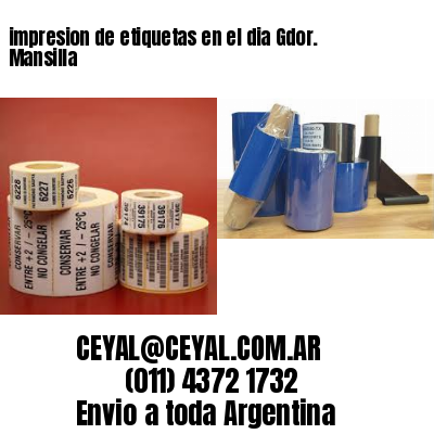impresion de etiquetas en el dia Gdor. Mansilla