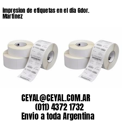 impresion de etiquetas en el dia Gdor. Martínez