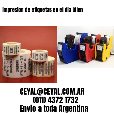 impresion de etiquetas en el dia Gllen