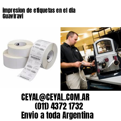 impresion de etiquetas en el dia Guaviravi