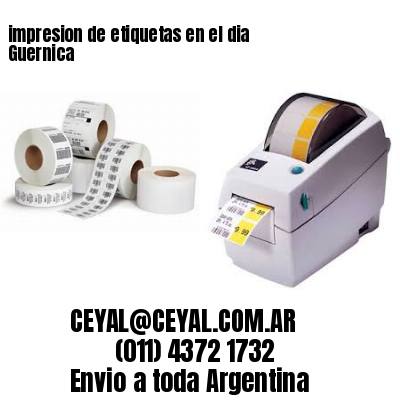 impresion de etiquetas en el dia Guernica