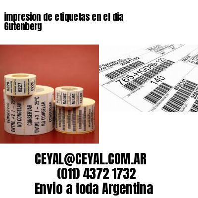 impresion de etiquetas en el dia Gutenberg