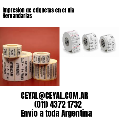 impresion de etiquetas en el dia Hernandarias