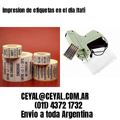 impresion de etiquetas en el dia Itatí