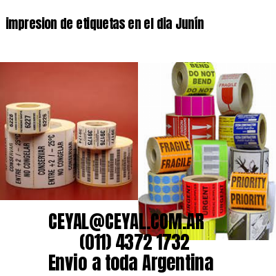 impresion de etiquetas en el dia Junín