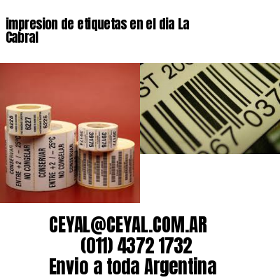 impresion de etiquetas en el dia La Cabral