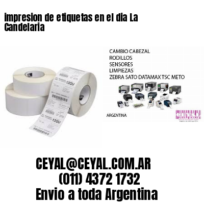 impresion de etiquetas en el dia La Candelaria