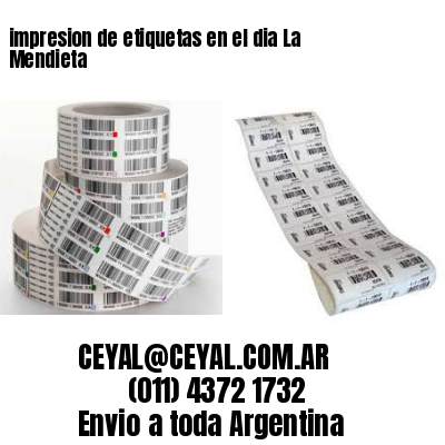 impresion de etiquetas en el dia La Mendieta