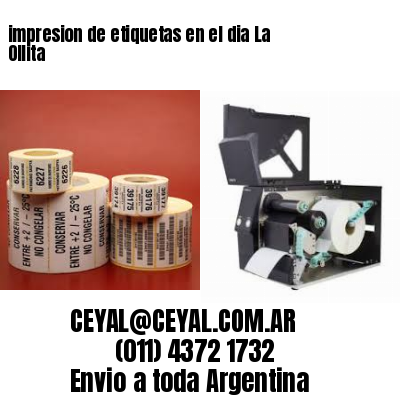 impresion de etiquetas en el dia La Ollita