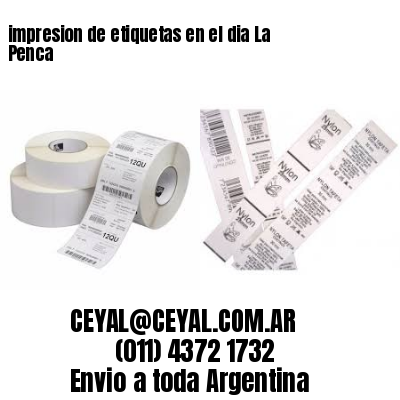 impresion de etiquetas en el dia La Penca