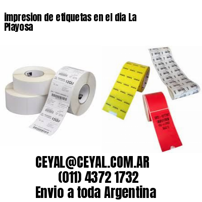 impresion de etiquetas en el dia La Playosa