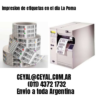 impresion de etiquetas en el dia La Poma