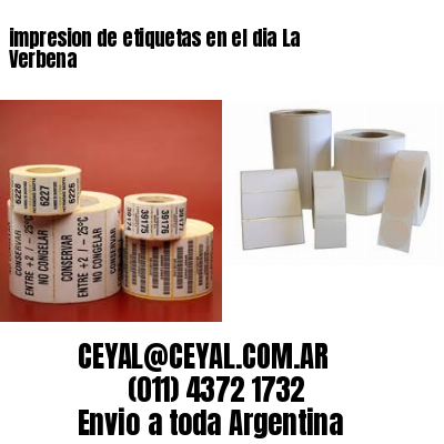 impresion de etiquetas en el dia La Verbena