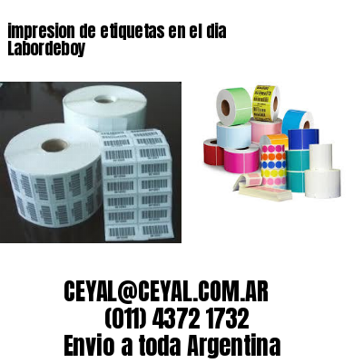 impresion de etiquetas en el dia Labordeboy